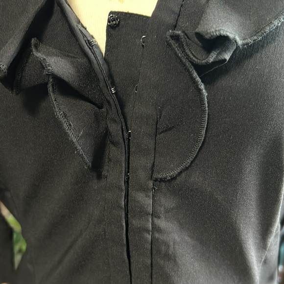 RW & CO Dress - little black dress with ruffle collar - Picture 3 of 6